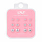 Ladies Round Stud Earring 6-Pack - CET-211