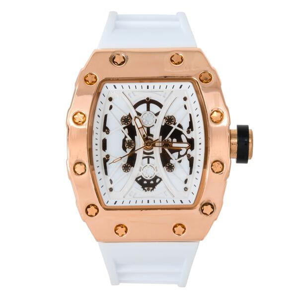 Iced Out 42.5mm Tonneau Watch - 9686-SB