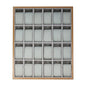 6 Row 4 - 24 Pcs Brown Wooden Tray - WT-101