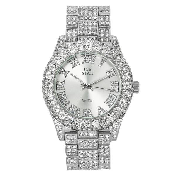 Urban Iced Out 44mm Metal Band Watch - 8719D-MB