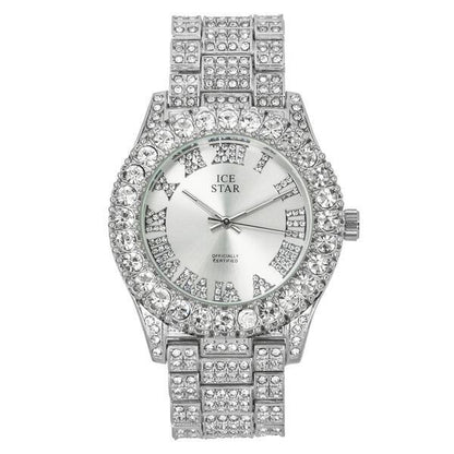 Urban Iced Out 44mm Metal Band Watch - 8719D-MB