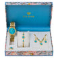 Ladies Metal Band Watch and Jewelry Set - LMS-9041