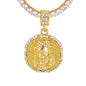 Iced Medium Jesus Pendant with 3.5mm Tennis Chain 24" - HS-81081