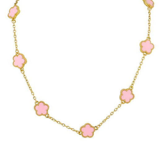 15mm Clover Chain Ladies Link Necklace - HCHS-101