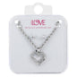 Ladies Heart Necklace with Earrings Set - DDS-LMP-HRT-008