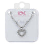 Ladies Heart Necklace with Earrings Set - DDS-LMP-HRT-004