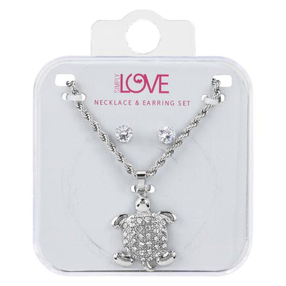 Ladies Turtle Necklace with Earrings Set - DDS-LMP-SEA-004