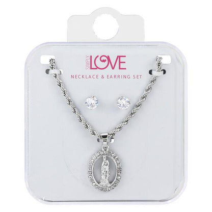Ladies Guadalupe Necklace with Earrings Set - DDS-QND-20