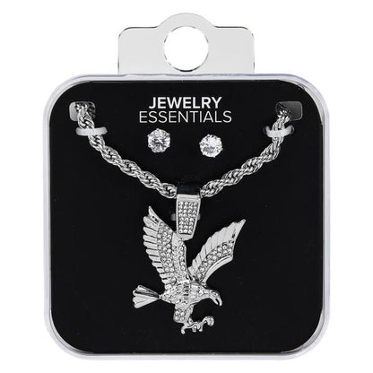 Mens Eagle Necklace with Studs - DD-1121