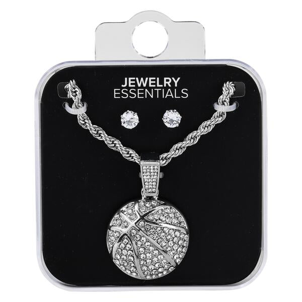 Mens Basketball Necklace with Studs - DD-1782