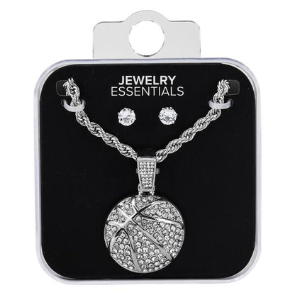 Mens Basketball Necklace with Studs - DD-1782