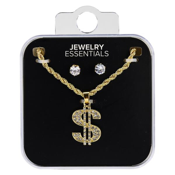 Mens Money Necklace with Studs - DD-4115