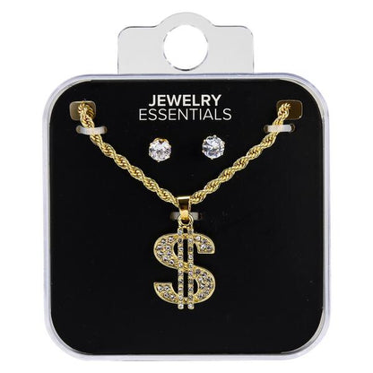 Mens Money Necklace with Studs - DD-4115