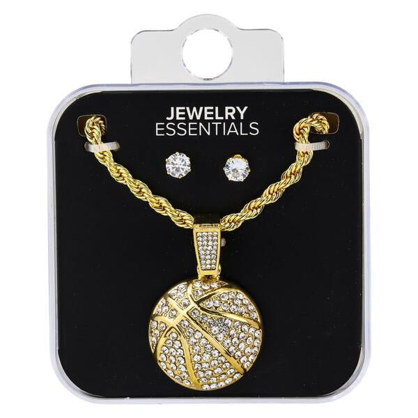 Mens Basketball Necklace with Studs - DD-1782