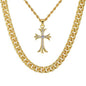 Cross-Necklace-&-9mm-Solid-Cuban-Chain-Set-