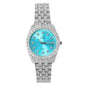Ladies Iced-Out 32mm Metal Band Watch - 9531-MB