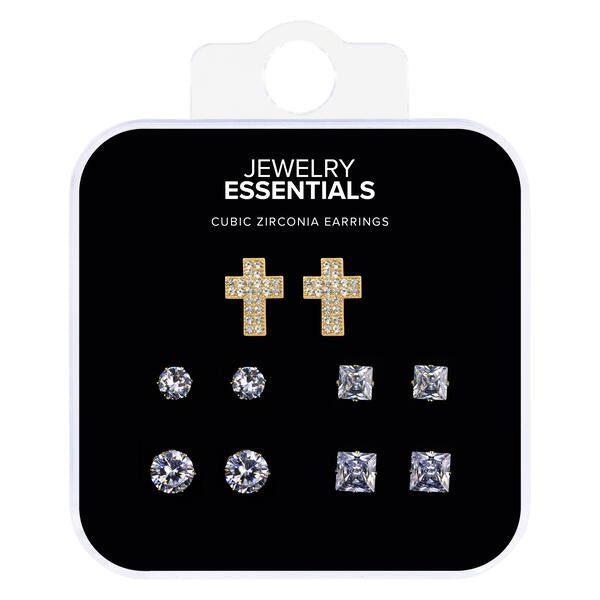 Mens Pave Cross 5-Pack Set - MCET-501 G