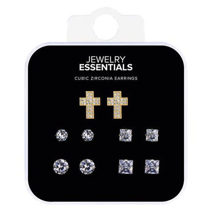 Mens Pave Cross 5-Pack Set - MCET-501 G