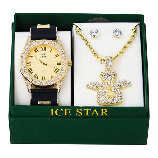 Watch and Necklace with Earrings Gift Set - W1K2-124