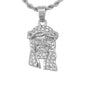 Iced Mini Jesus Pendant with 3mm Rope Chain - CRDHC2-210