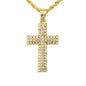 Iced Mini Cross Pendant with 3mm Rope Chain - CRDHC2-203