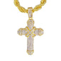 Iced Large Cross Pendant with 8mm Rope Chain - CRDHC8-8068G