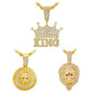 3on Medium Pendant with 4mm Rope Chain - CRDHC3-131G