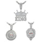 3on Medium Pendant with 4mm Rope Chain - CRDHC3-131G