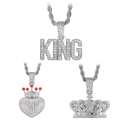 3on Medium Pendant with 4mm Rope Chain - CRDHC3-165G