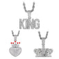 3on Medium Pendant with 4mm Rope Chain - CRDHC3-165G