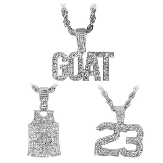 3on Medium Pendant with 4mm Rope Chain - CRDHC3-160G