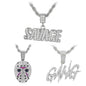 3on Medium Pendant with 4mm Rope Chain - CRDHC3-167G