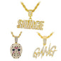 3on Medium Pendant with 4mm Rope Chain - CRDHC3-167G