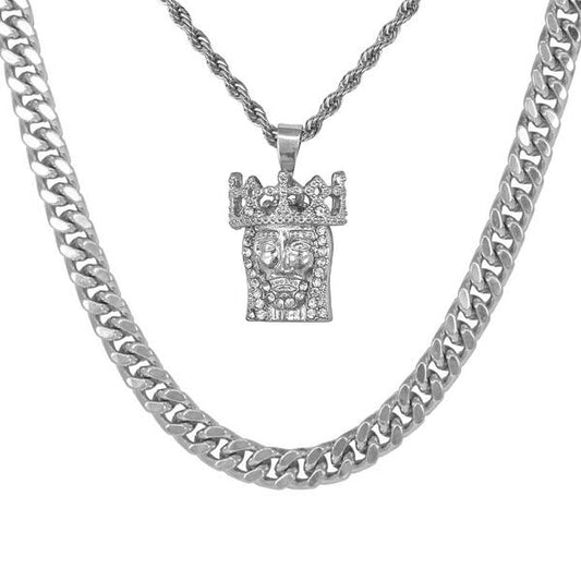 Jesus-Necklace-&-9mm-Solid-Cuban-Chain-Set-