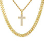 Cross-Necklace-&-9mm-Solid-Cuban-Chain-Set-