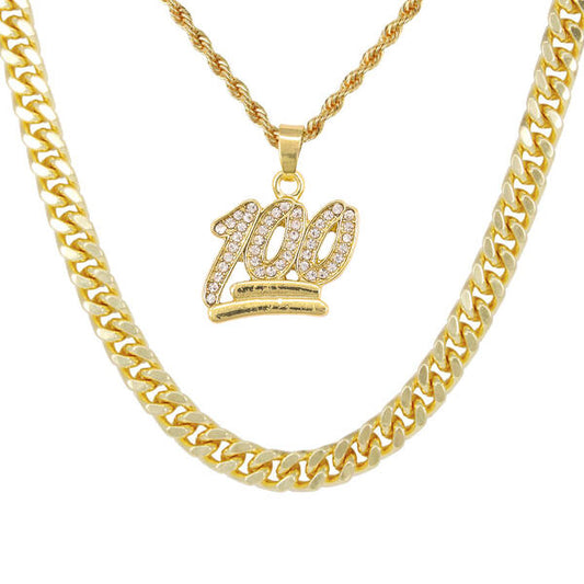 100-Necklace-&-9mm-Solid-Cuban-Chain-Set-