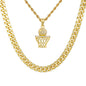 Basket-Ball-Necklace-&-9mm-Solid-Cuban-Chain-Set-