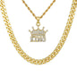 King-Necklace-&-9mm-Solid-Cuban-Chain-Set-