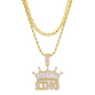 2on Iced King Necklace with 6mm Solid Cuban Chain - CRDL11-8032