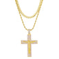 2on Iced Cross Necklace with 6mm Solid Cuban Chain - CRDL11-8022