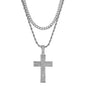 2on Iced Cross Necklace with 6mm Solid Cuban Chain - CRDL11-8066
