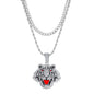 2on Iced Tiger Necklace with 6mm Solid Cuban Chain - CRDL11-8072
