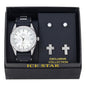 Watch and 2on Cross Pave Earring Gift Set - W2ER-101