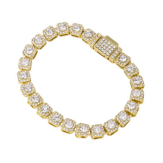 8mm Iced Micro Cluster Bracelet - IOCH-203-BG