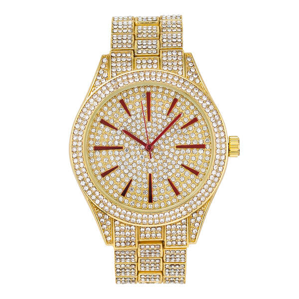 Urban Iced Out 44mm Metal Band Watch - 8798-MB