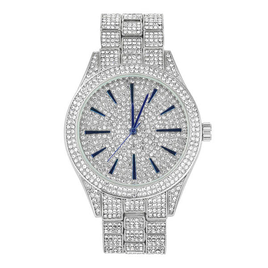 Urban Iced Out 44mm Metal Band Watch - 8798-MB
