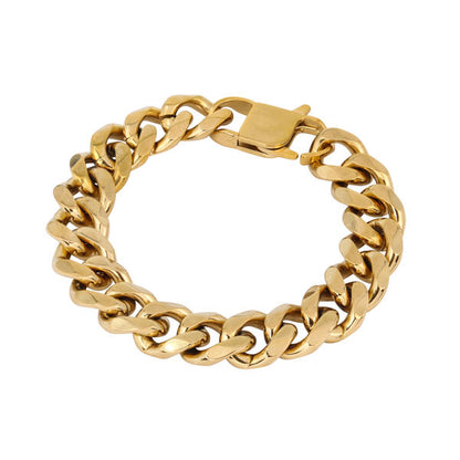 15mm Solid Cuban Bracelet - CSBR-305