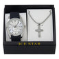 Classic Silicone Watch and Cross Necklace Set - SB1K-1-265