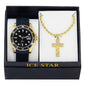 Classic Silicone Watch and Cross Necklace Set - SB1K-3-208