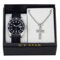 Classic Silicone Watch and Cross Necklace Set - SB1K-3-208